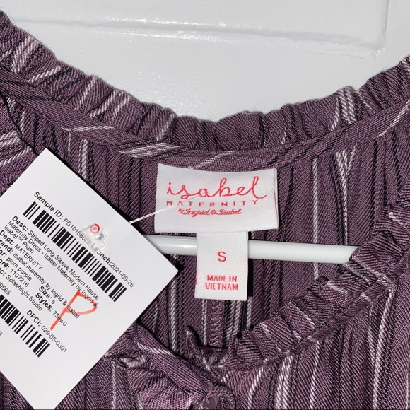 Isabel Maternity by Ingrid & Isabel Striped Maternity Dress Size S NWT - Picture 5 of 7